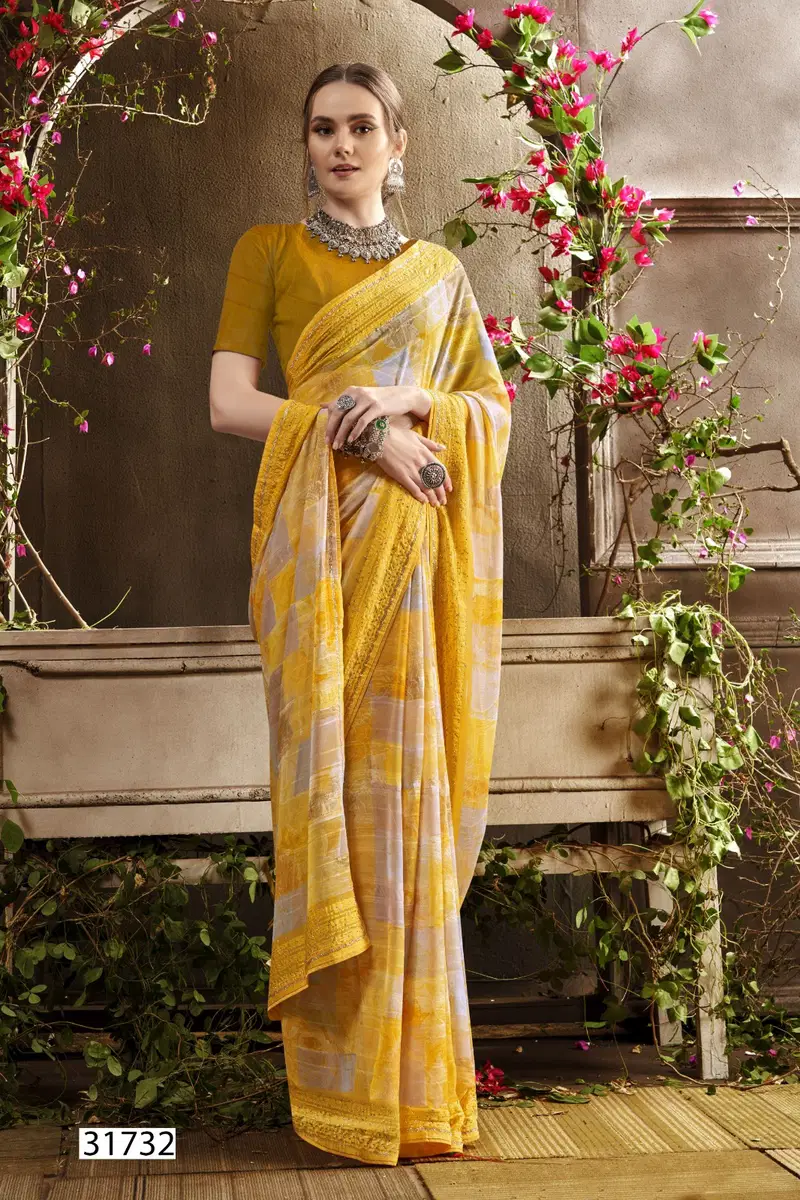 Vilokita Vol 5 By Vallabhi Georgette Printed Saree Exporters In India